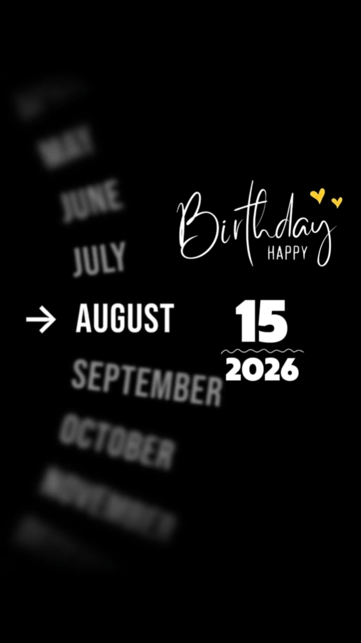 BIRTHDAY 15 AUGUST 