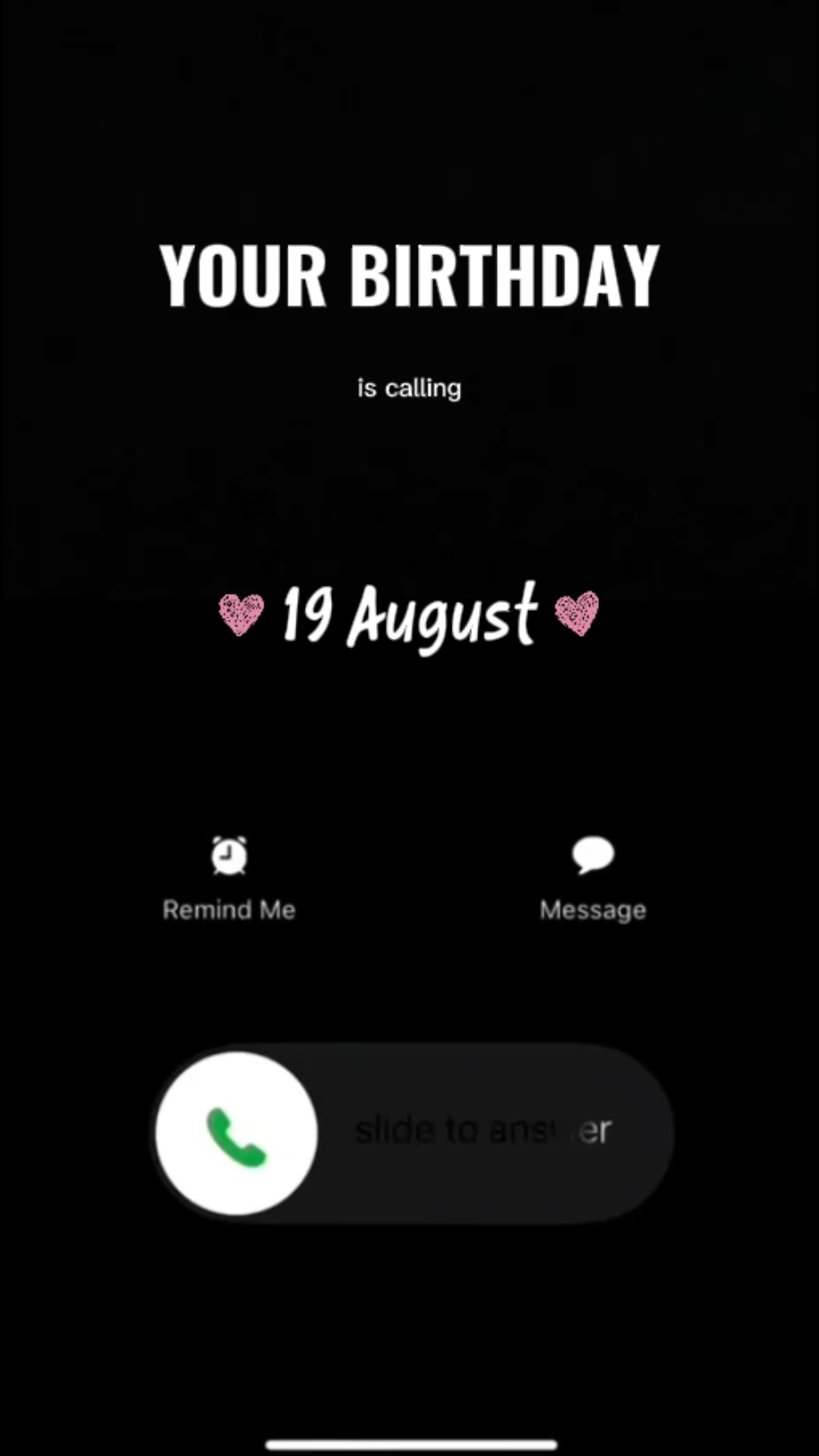 BIRTHDAY 19 AUGUST