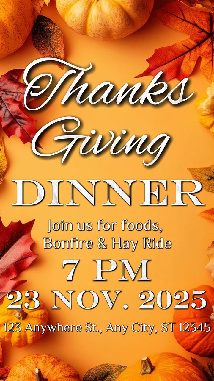 Undangan Thanksgiving 