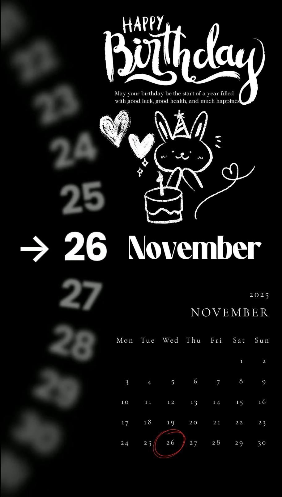 Selamat ulang tahun 26 Nov