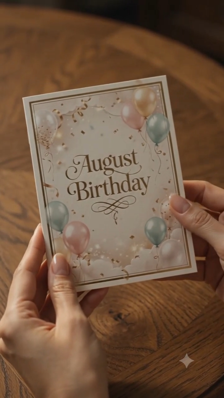Joie d'anniversaire d'août