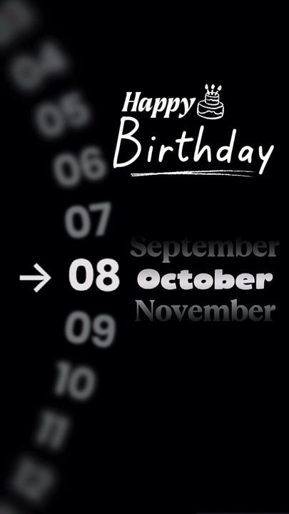 Anniversaire 08 octobre 