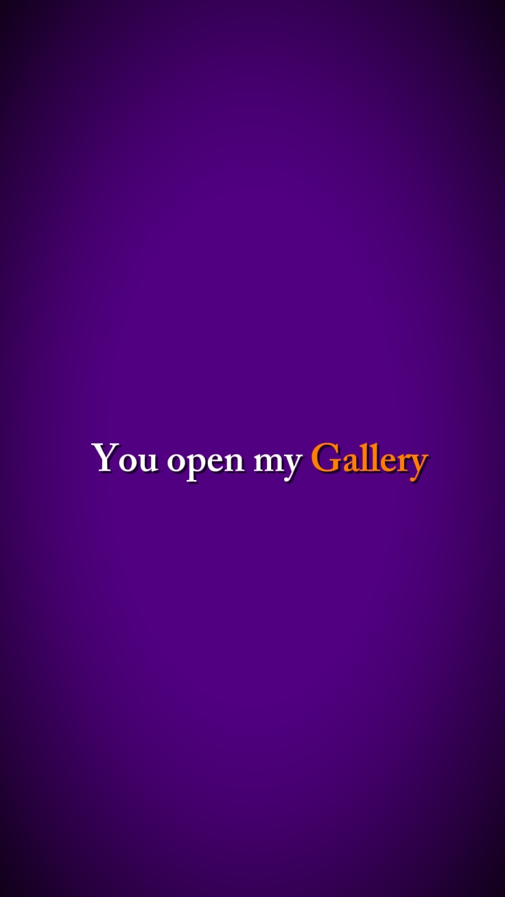 Vous ouvrez ma galerie 
