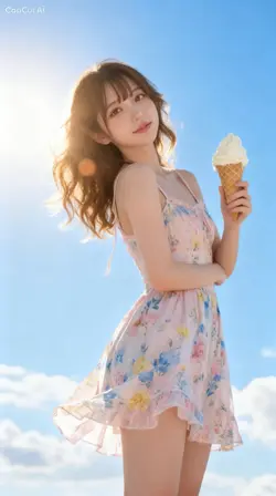 ai美少女とソフトクリーム