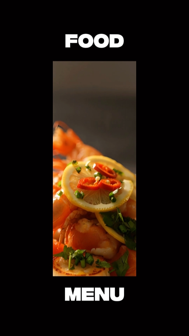 Menú de comida de tendencia