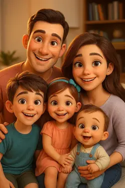 family Cartoon photo