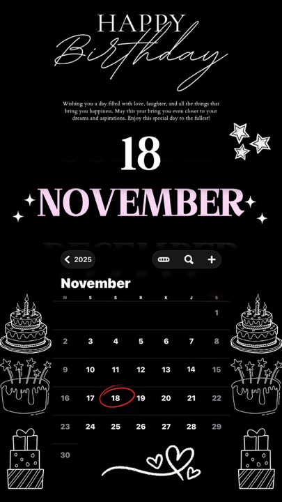 HBD 18 NOVEMBER 2025