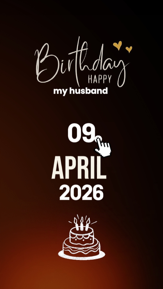 HBD HUSBAND 09 APRIL