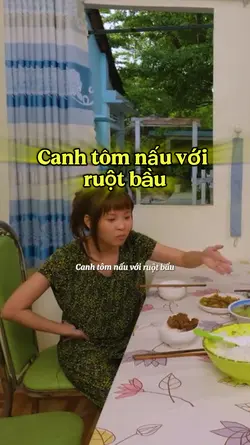 Canh tôm nấu với