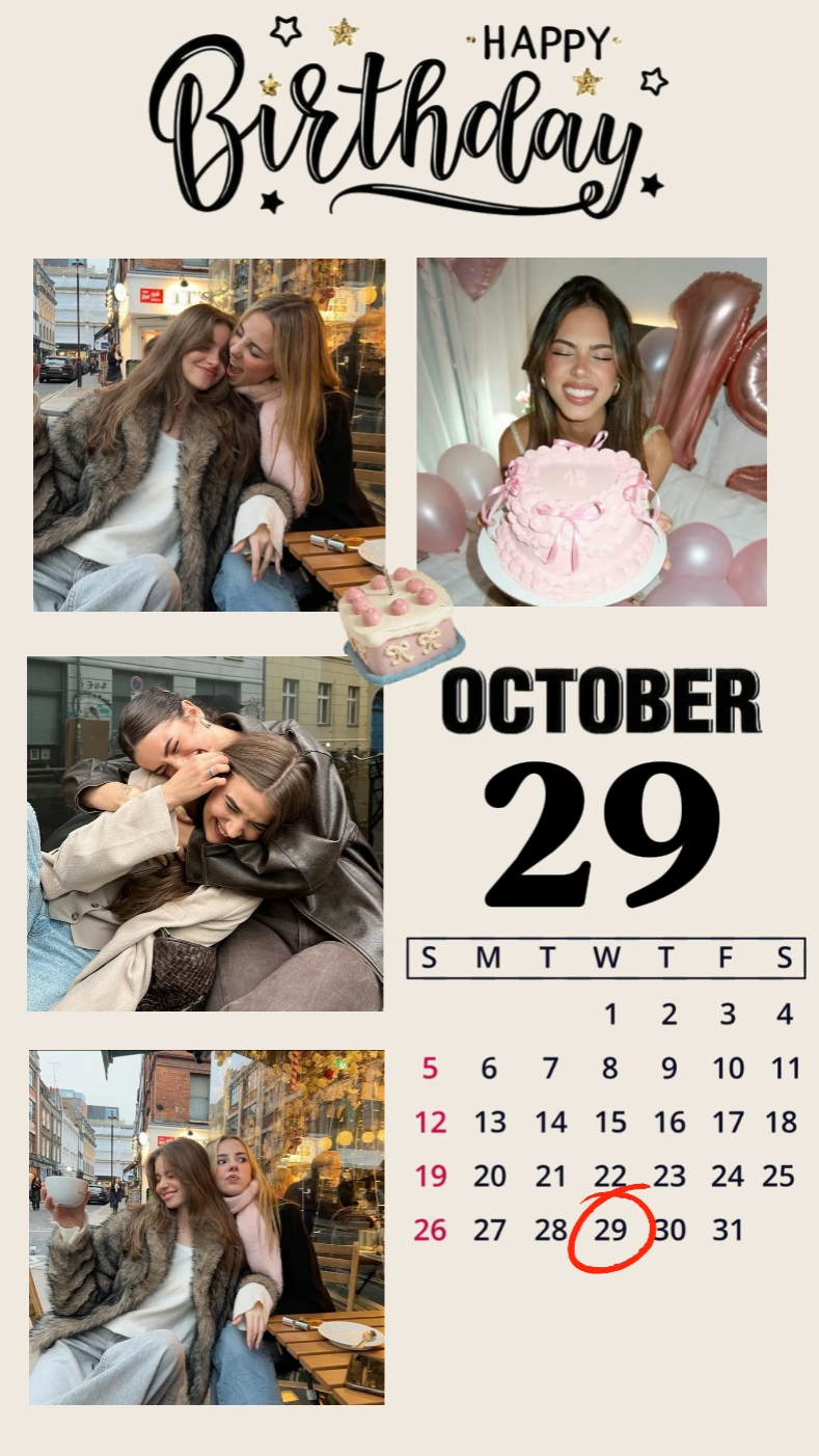 ANNIVERSAIRE 29 OCTOBRE