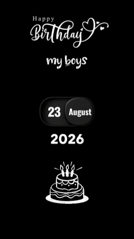 Hbd meus meninos