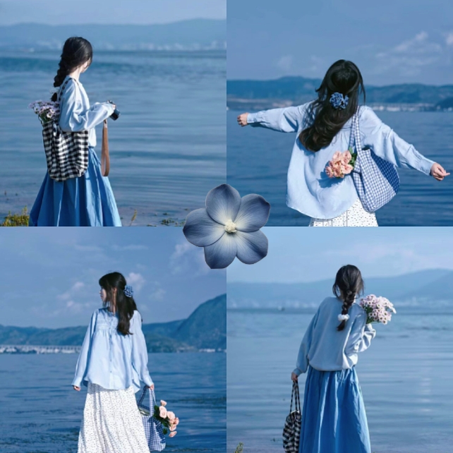 blue flowers 