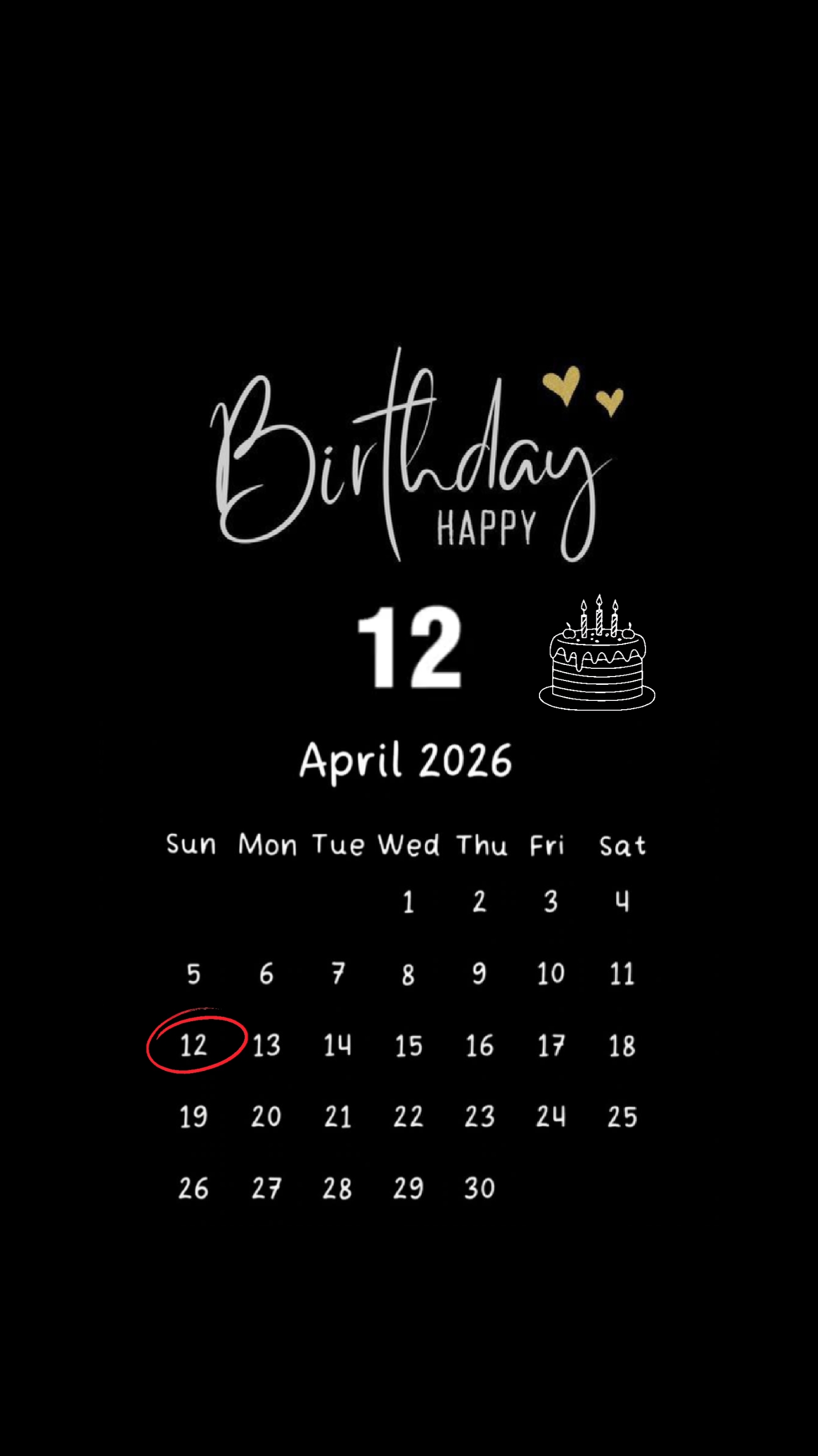 Birthday 12 April