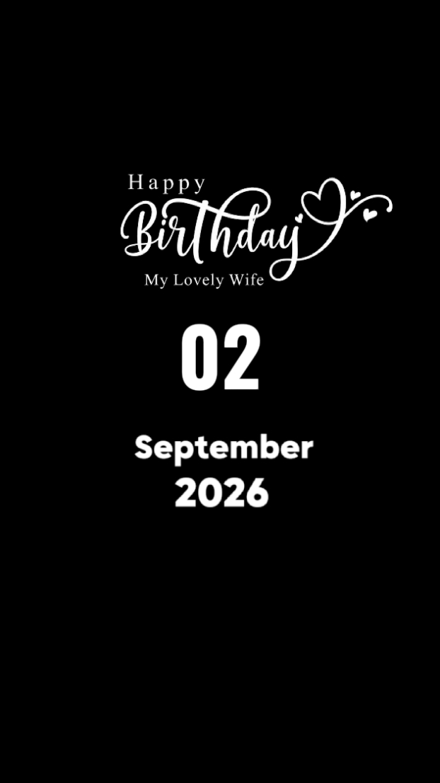 HBD WIFE 2 SEPTEMBER