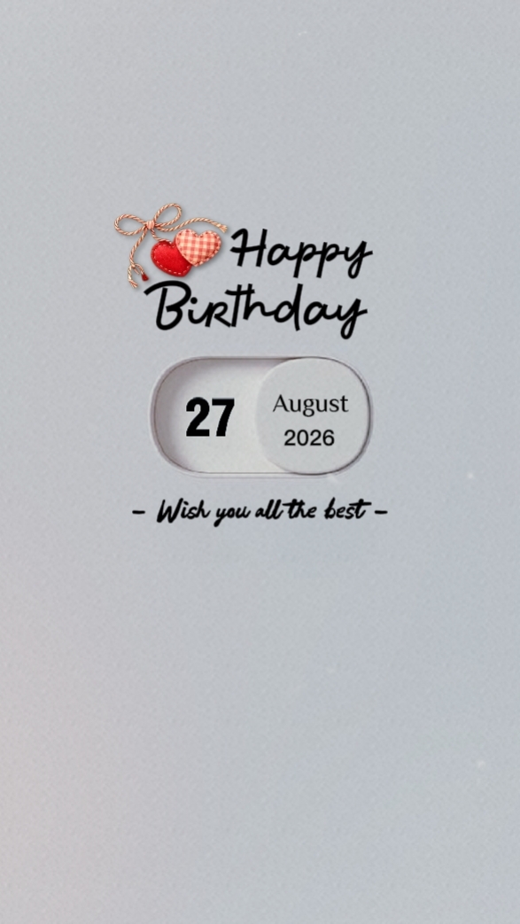 Selamat ulang tahun 27 Agustus