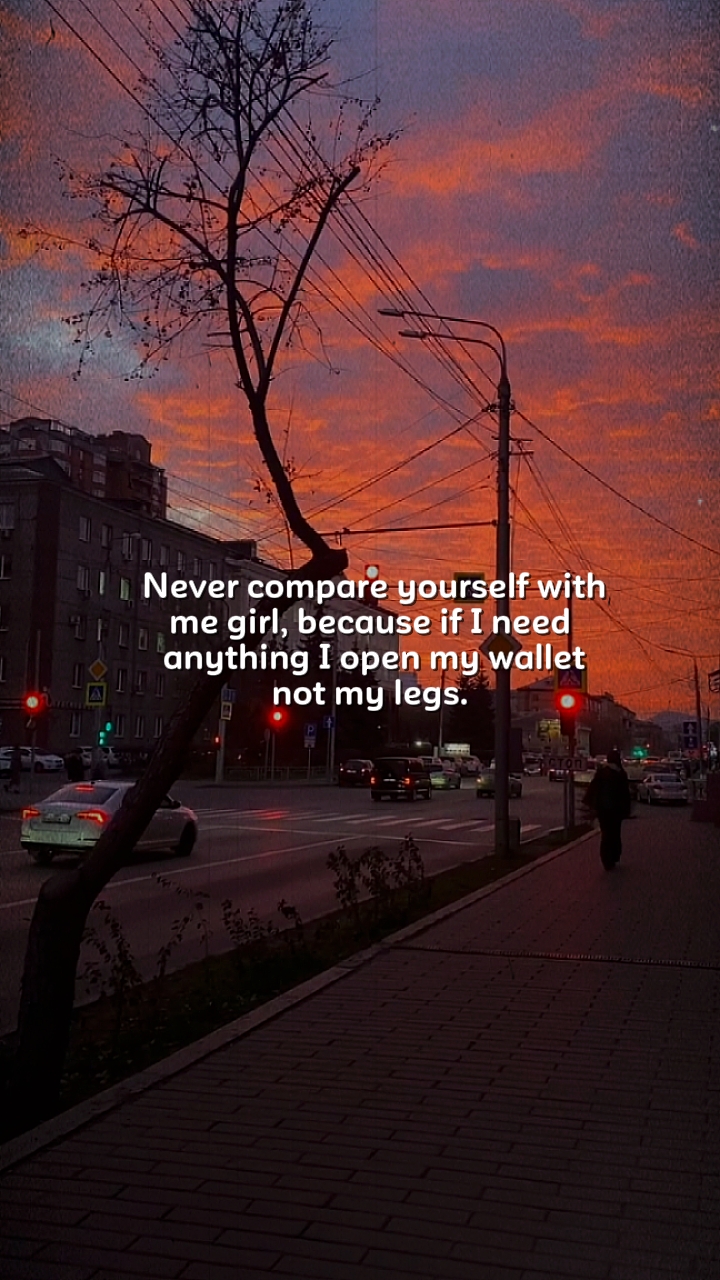 never compare