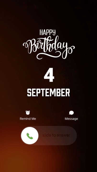 BIRTHDAY 4 SEPTEMBER