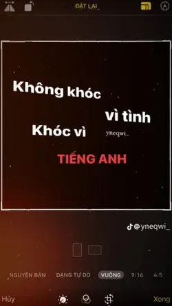 Khóc vì tiếng anh