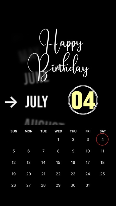 BIRTHDAY 4 JULY