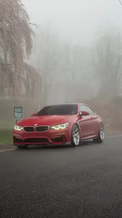 BMW in smoke