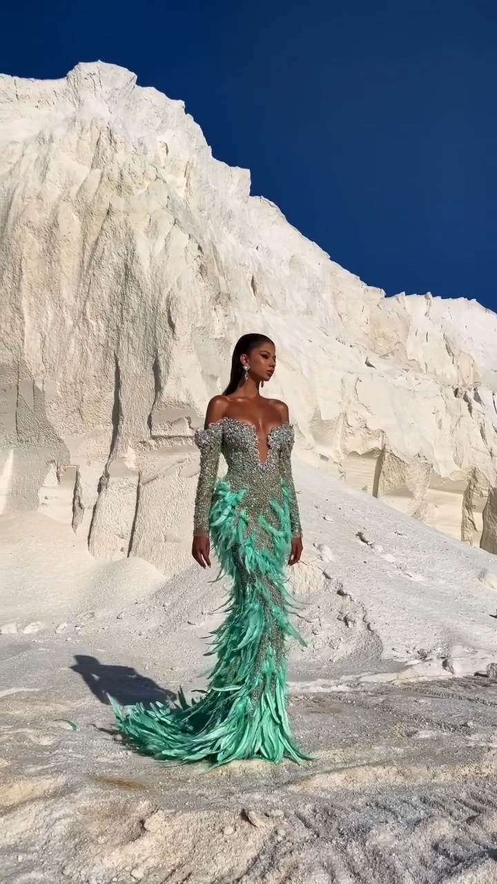 Vestido de desfile de moda 