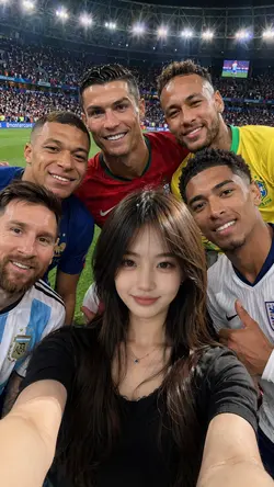 photo with star football players