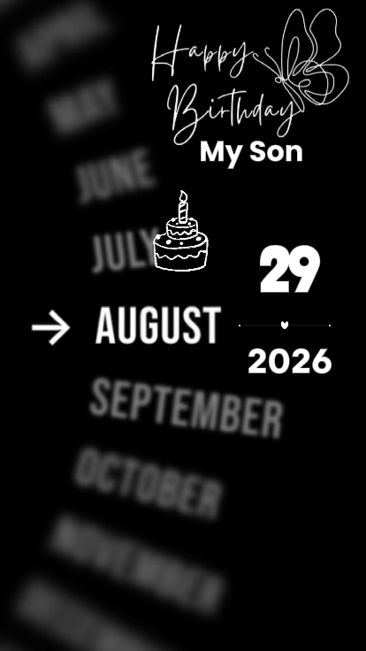 BDAY MY SON 29August