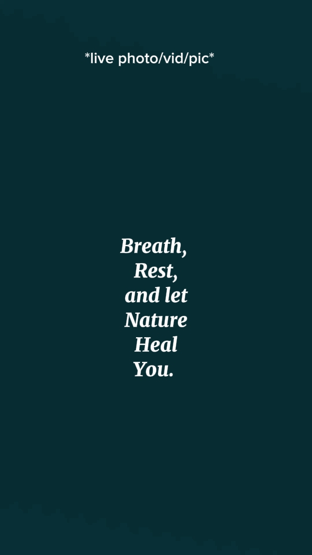 Let nature heal you