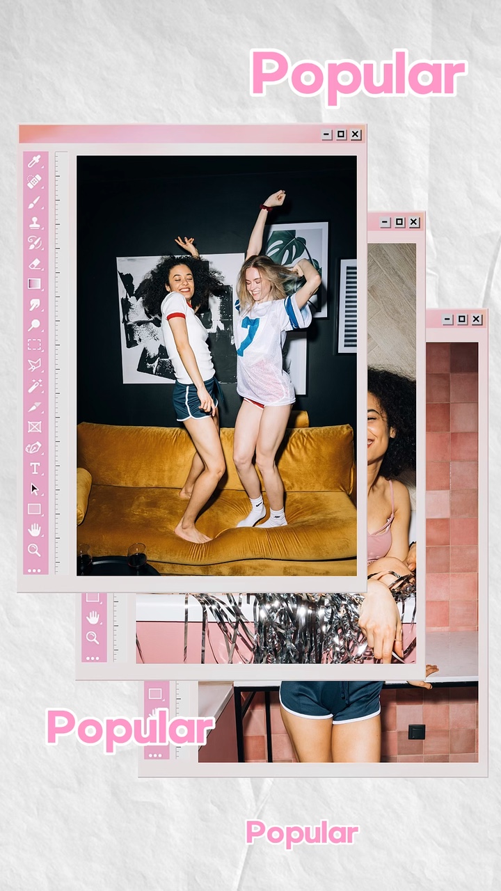 Exhibición De Ropa De Mujer En Estilo Collage 