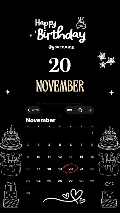 HBD 20 NOVEMBER 2025