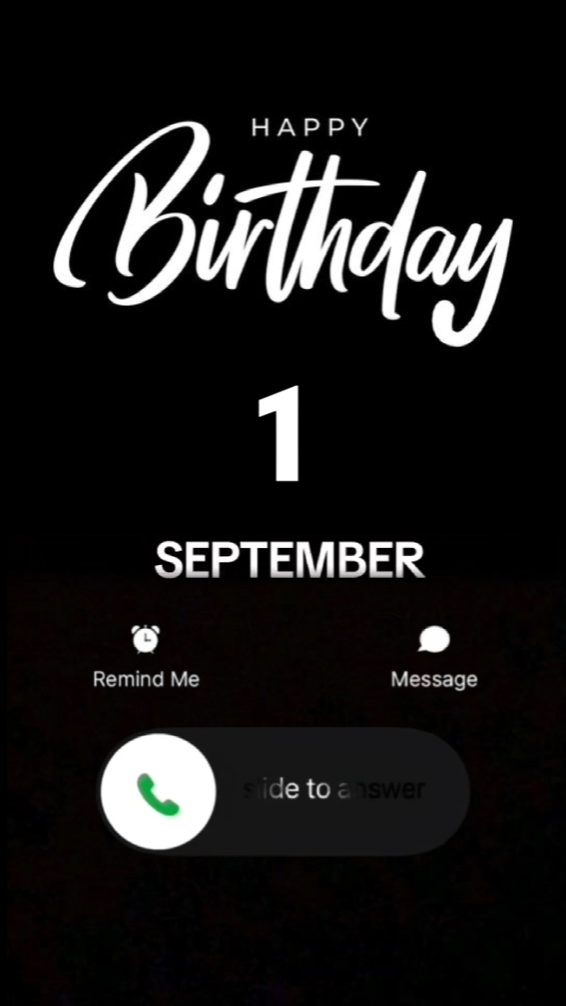 BIRTHDAY 1 SEPTEMBER