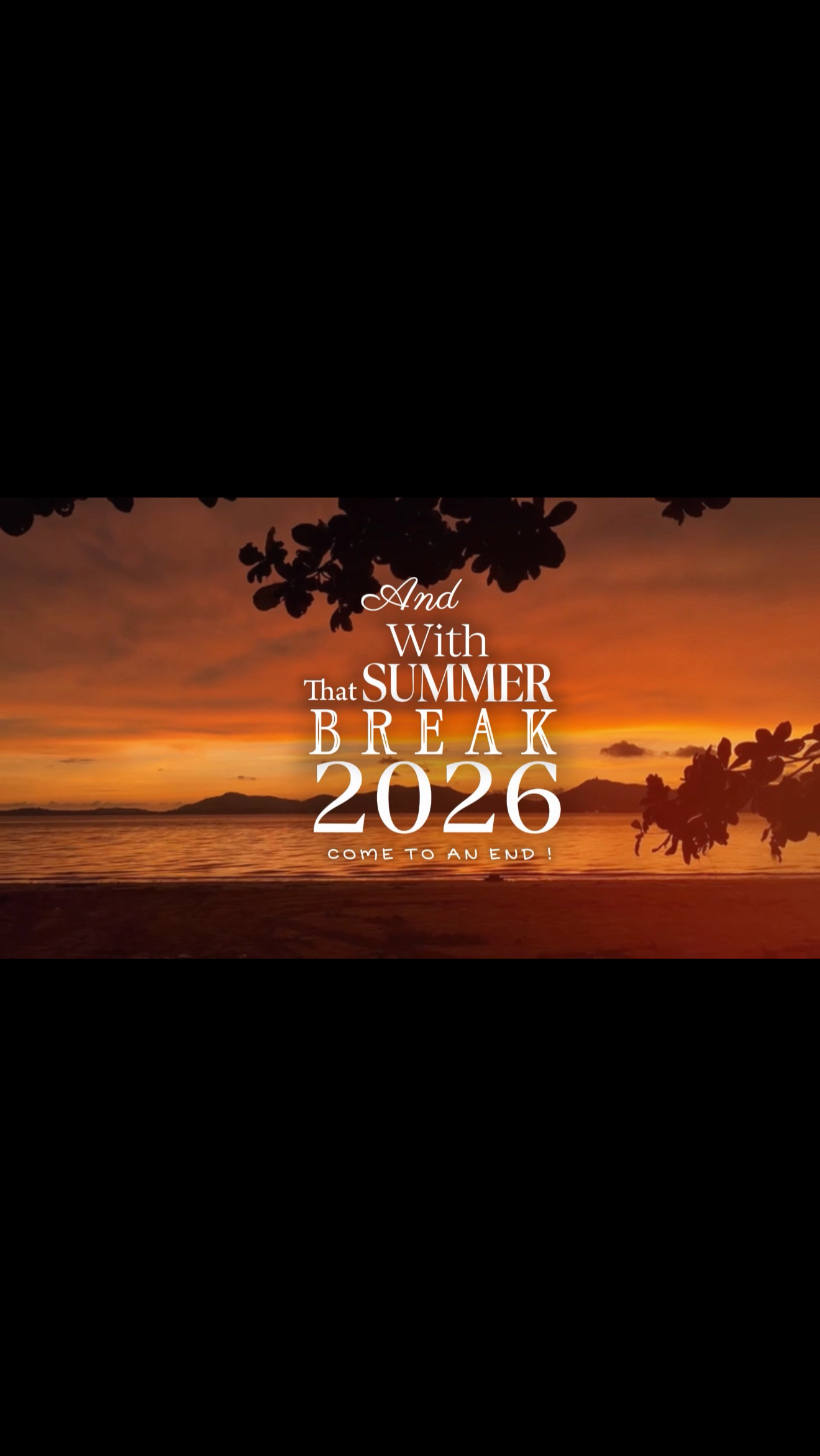 End of summer 