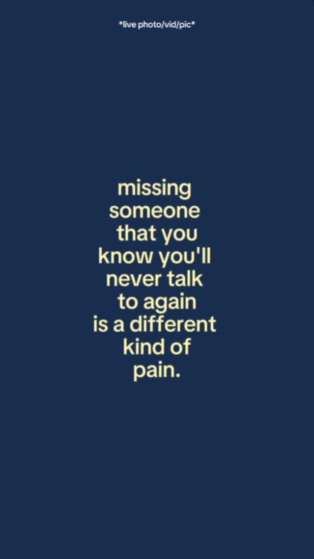 missing someone that