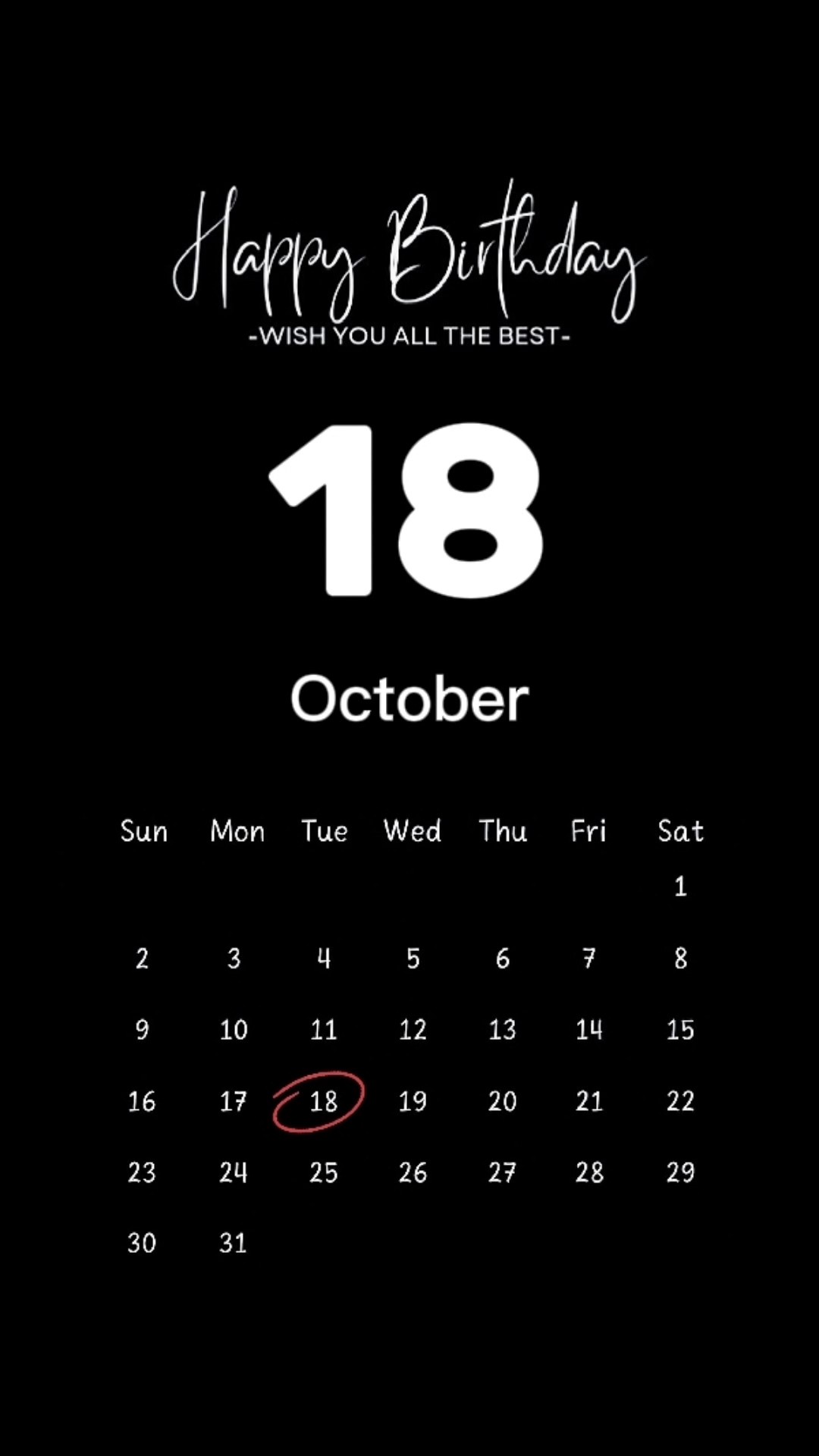 HBD OCTOBER 18