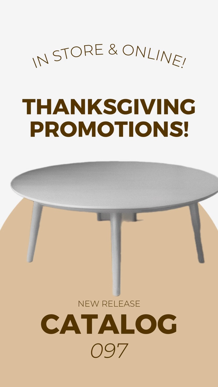 Promo De Mesa De Muebles Minimalistas Del Día De Acción De Gracias