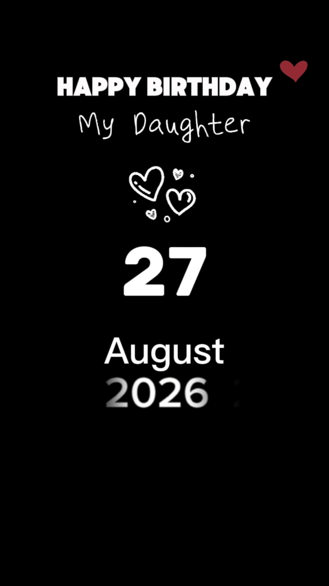 HBD DAUGHTER 27 AUGU