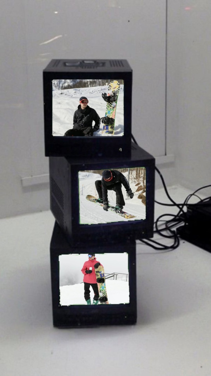 Affichage des produits de snowboard léger et facile style TikTok.