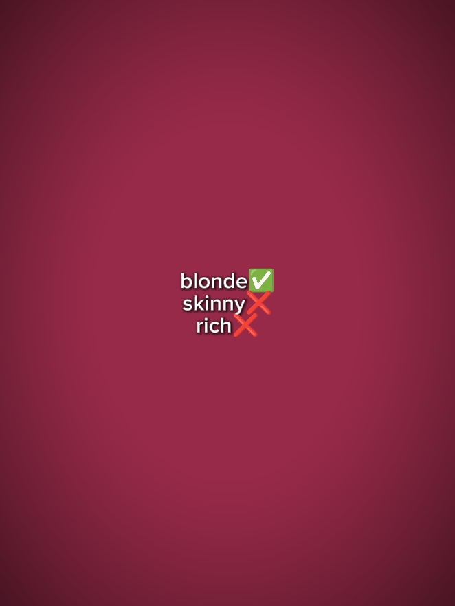 Blond, dünn, reich