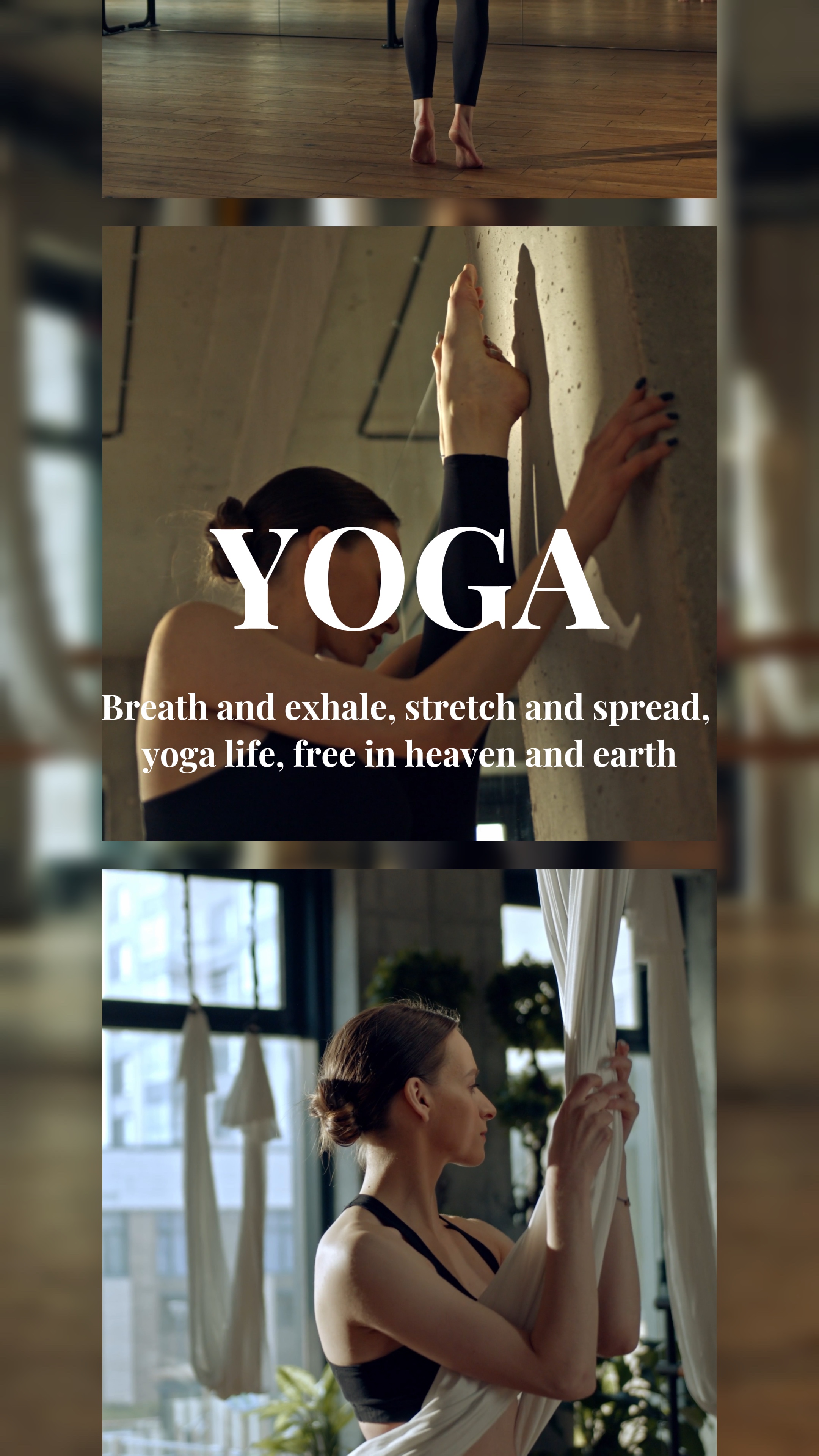Simple style yoga video advertisement, suitable for the yoga industry