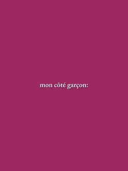mon côté garçon
