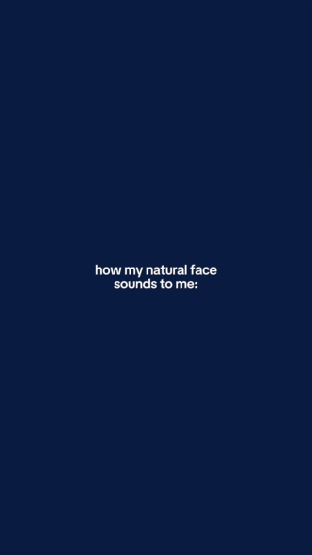 how my natural face