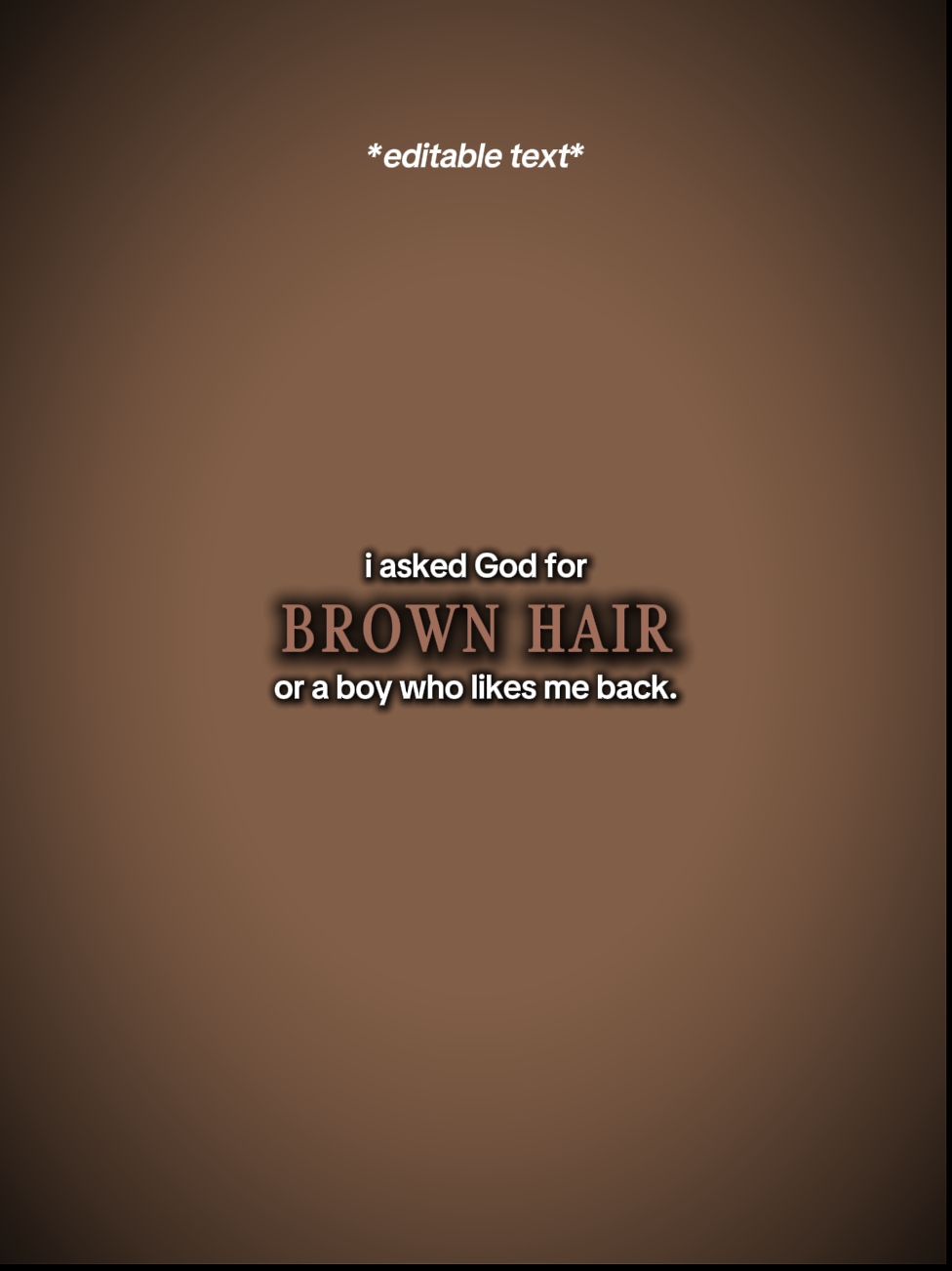 Braunes Haar