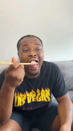 Ice cubes eating