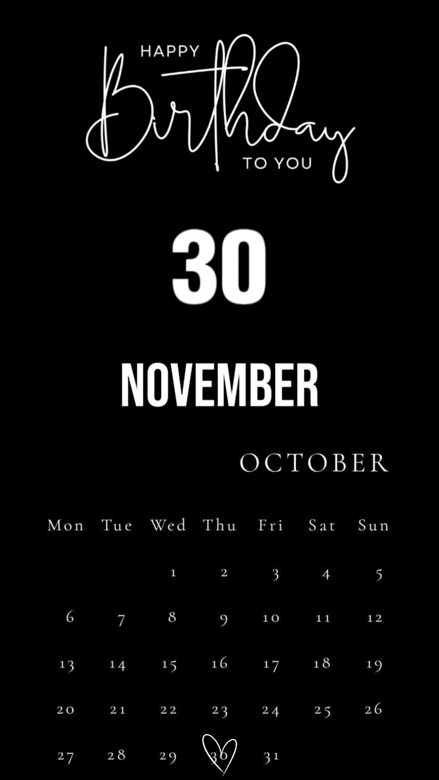 HBD 30 NOVEMBER