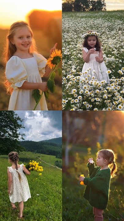 Children in spring