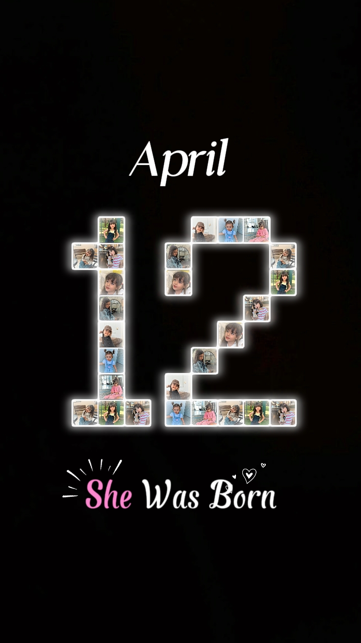 12 avril, elle est née