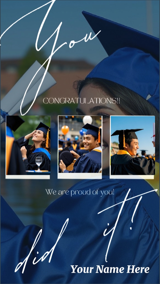 You Did It..Congrats