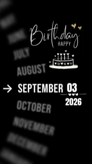 BIRTHDAY 3 SEPTEMBER