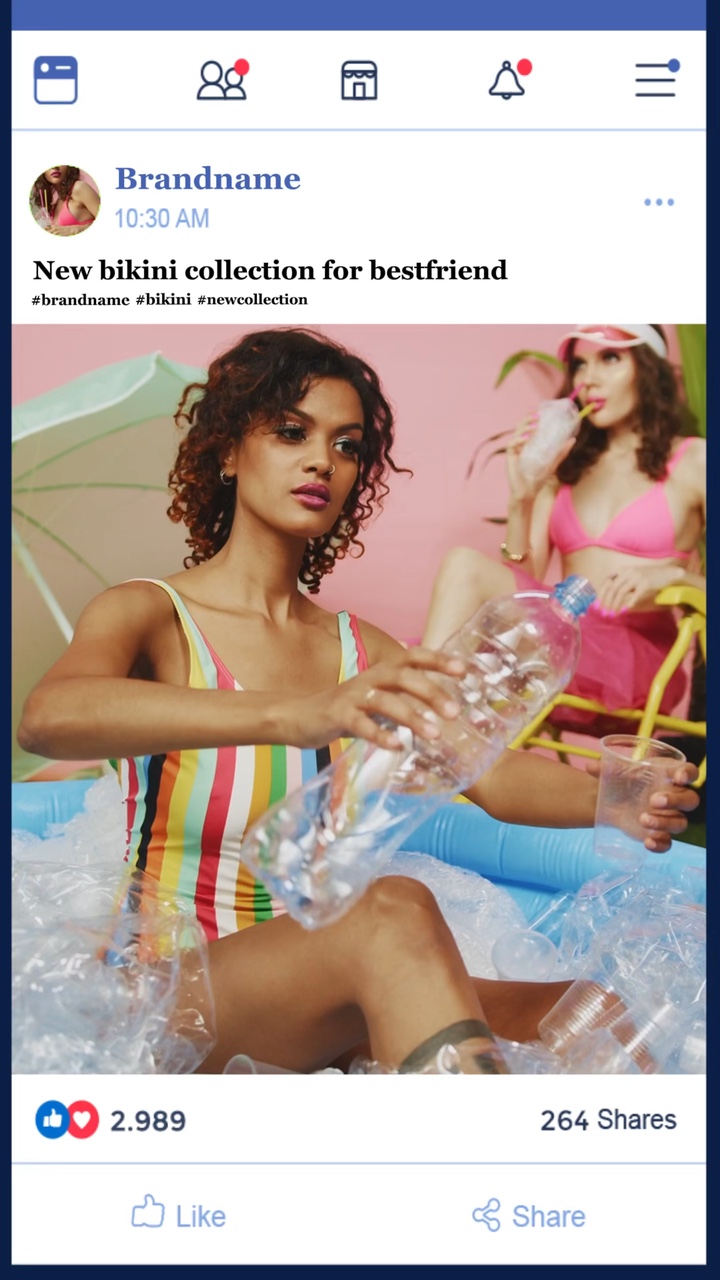 Bikini Product Display UI Creation  Matching TikTok Style