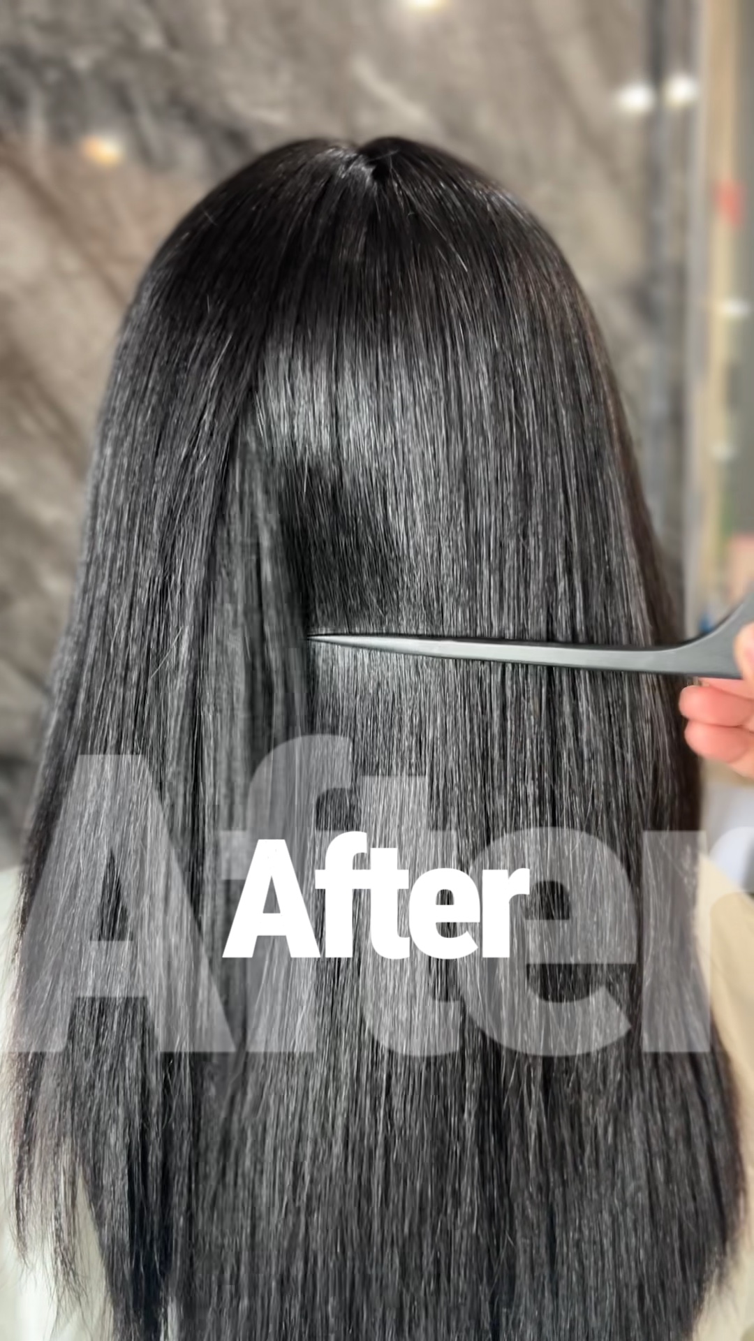 Antes depois do salão